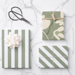 Hellgrüne Vielfalt  Geschenkpapier Set