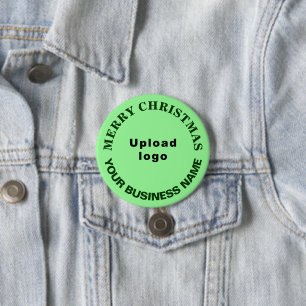 Hellgrüne Weihnachts-Geschäftsrundform-Taste Button