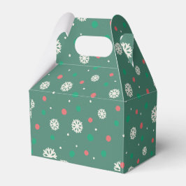 Hellgrüne Whimsischer Winter Schneeflocken Weihnac Geschenkschachtel