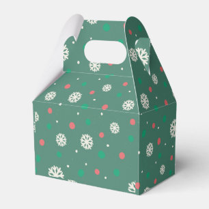 Hellgrüne Whimsischer Winter Schneeflocken Weihnac Geschenkschachtel