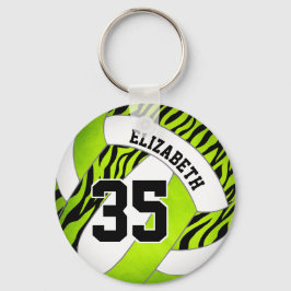 hellgrüne Zebrastreifen für Mädchen, Volleyball Schlüsselanhänger