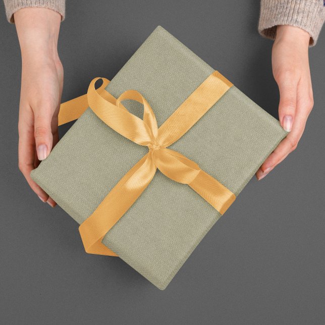 Hellgrüner beiger Leinenimitat-Stoffeffekt Geschenkpapier (Von Creator hochgeladen)