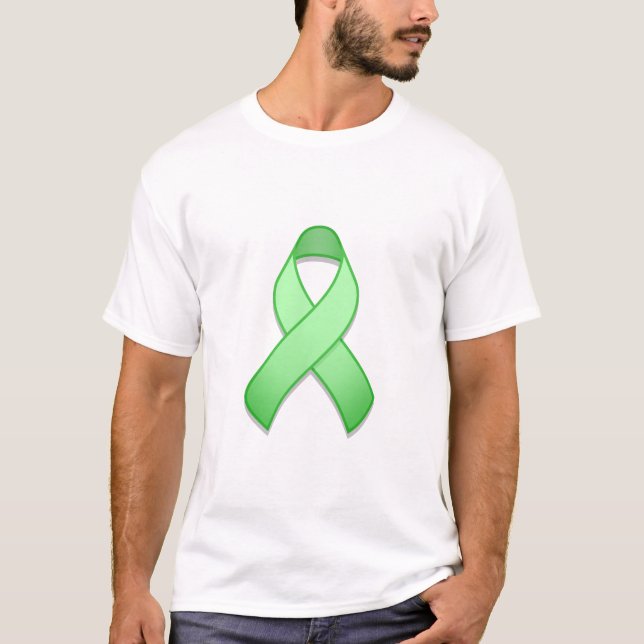Hellgrüner Bewusstseins-Band-T - Shirt (Vorderseite)