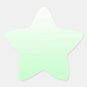 Hellgrüner Gradient Jade Klar bis Grüne Pastete Stern-Aufkleber