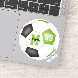 Hellgrüner Schwarzfußball personalisiert Aufkleber