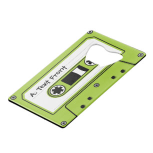 Hellgrünes Audio-Kassettenband Geldbeutel Flaschenöffner