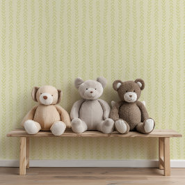 Hellgrünes, handGezeichnet Herringbone-Kinderzimme Tapete