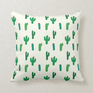 Hellgrünes Kaktus-Muster Kissen