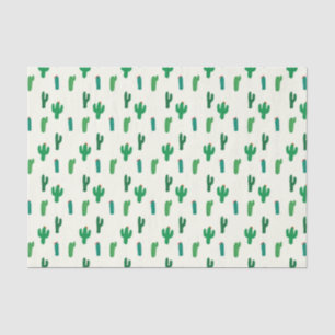 Hellgrünes Kaktus-Muster Seidenpapier
