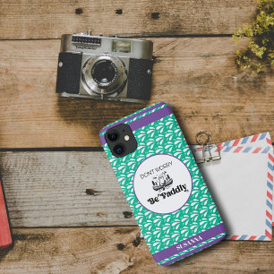 Hellgrünes Retro-Muster Otter Kanu Benutzerdefinie Case-Mate iPhone Hülle