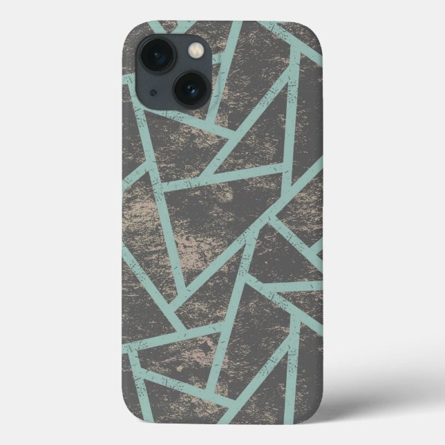 Hellgrünes und graues Mosaikmuster Case-Mate iPhon Case-Mate iPhone Hülle (Rückseite)