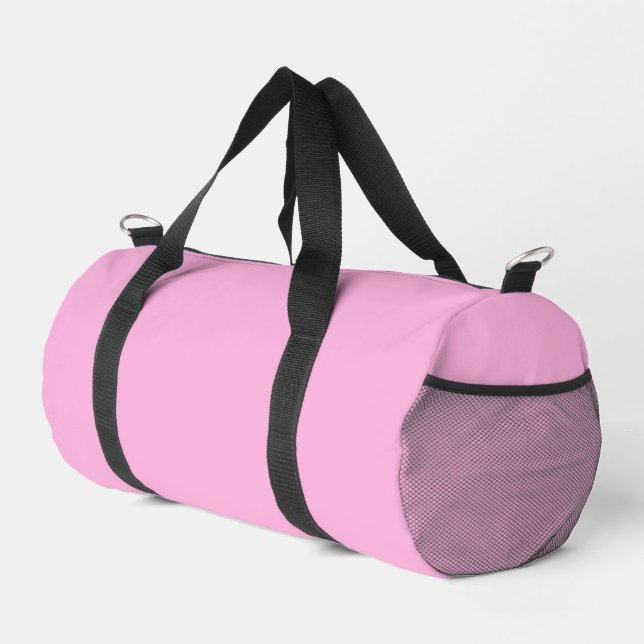 Hellheiß rosa, solide Farbe Duffle Bag (Rechte Ecke)