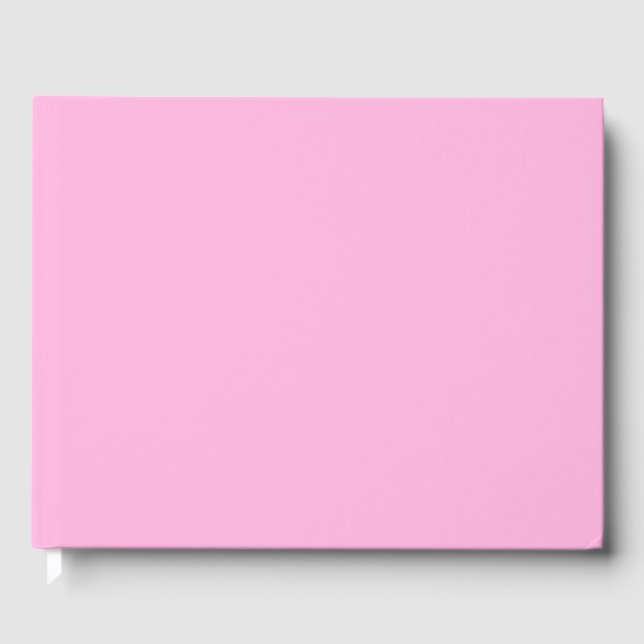 Hellheiß rosa, solide Farbe Gästebuch (Vorderseite)