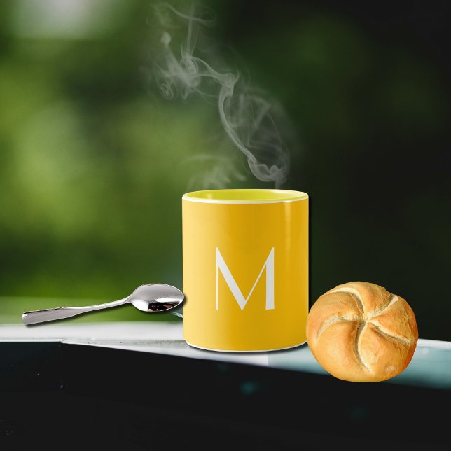  Hellhonig Bernstein  - mit Monogramm   Zweifarbige Tasse (Von Creator hochgeladen)