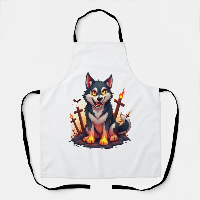 Hellhound Husky Dog Schürze (Vorderseite)