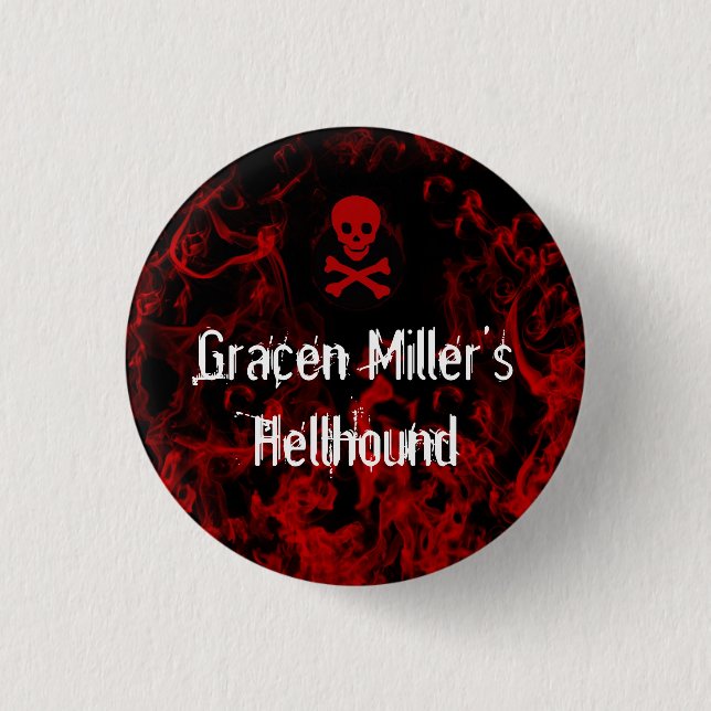 Hellhound-Knopf Button (Vorderseite)