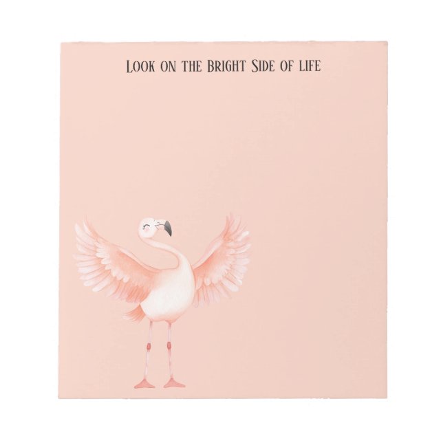 Hellige Seite des Lebens Rosa Flamingo Notizblock (Vorderseite)