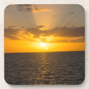 Helliger Sonnenuntergang über dem Ozean Getränkeuntersetzer