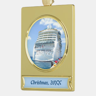 Helligkeits-Heck datiert Banner-Ornament Gold