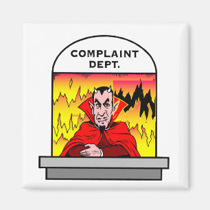 Hellish Customer Service Satan Devil Hell Magnet