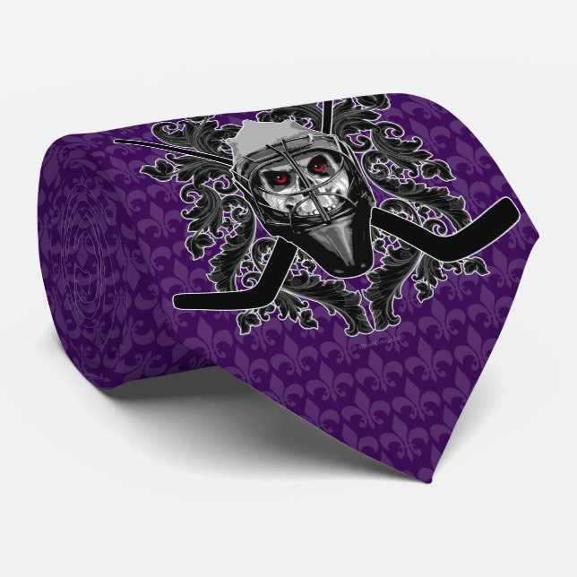 Hellish Hockey Goalie Krawatte (Gerollt)