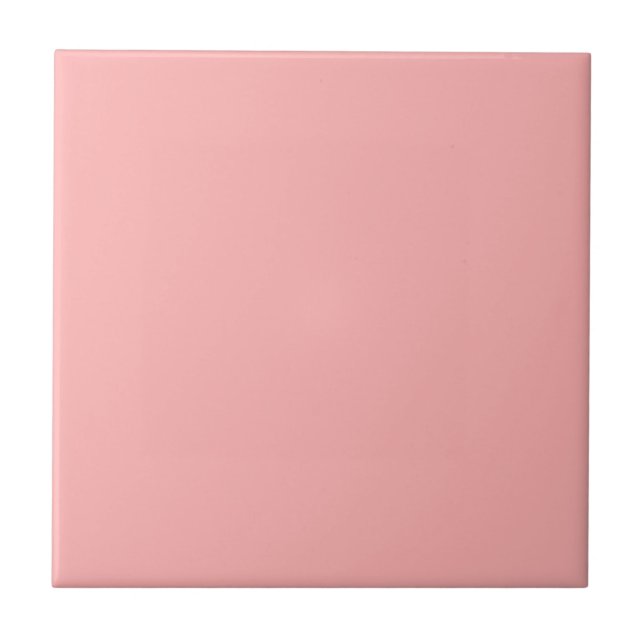 Hellkorallenrosa Hintergrund Fliese (Vorderseite)