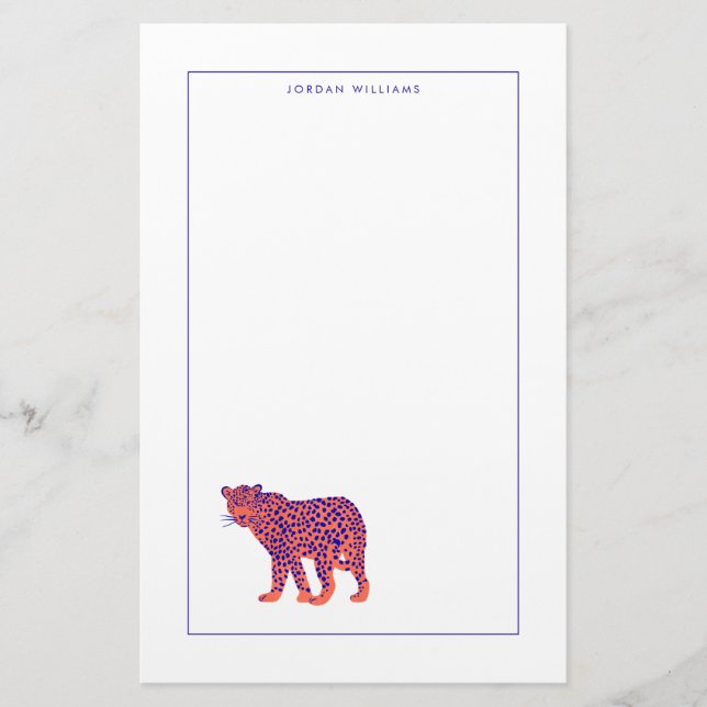 Hellleopard Briefpapier (Vorderseite)