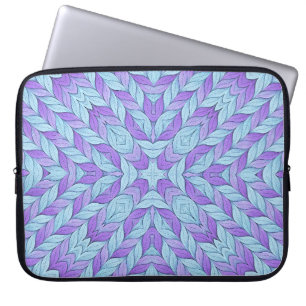 Helllila und blass Aqua Muster Laptopschutzhülle