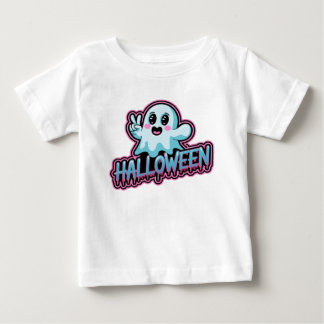 Hellneonischer Halloweenvektor Baby T-shirt