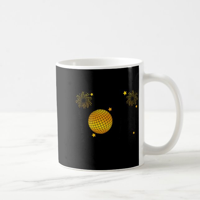 Hello 2026 Happy New Year 2026 Coquette Bow Disco  Kaffeetasse (Rechts)