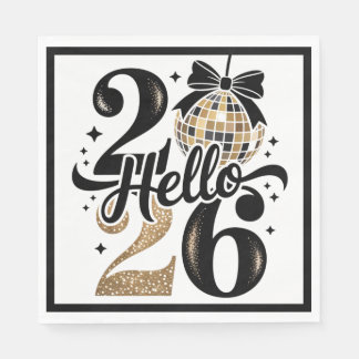 Hello 2026 New Year Serviette
