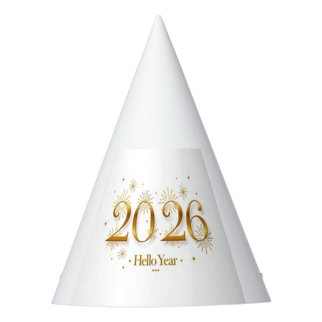 Hello 2026 Party Hat Partyhütchen (Vorderseite)