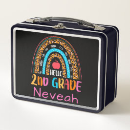 Hello 2nd Grade Bohemisch Arch Rainbow Metall Brotdose