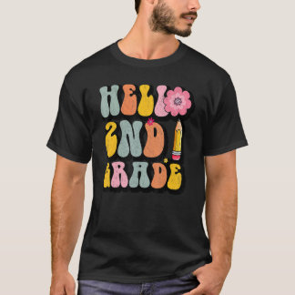 Hello 2nd Second Grade Vintage Back To School Girl T-Shirt