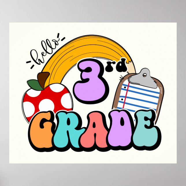Hello 3rd Grade Poster (Vorne)