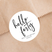 Hello 40 Minimalistisches 40. Geburtstags-Party