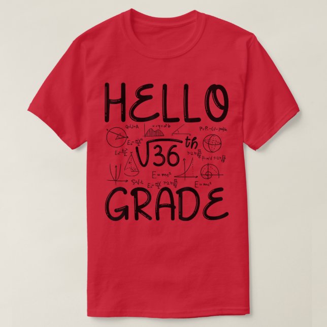 Hello 6th Grade, Back to School T - Shirt Copy (Design vorne)