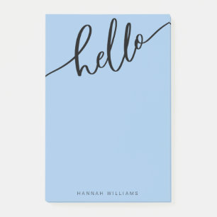 HELLO Ajouter votre nom Post-it Notes