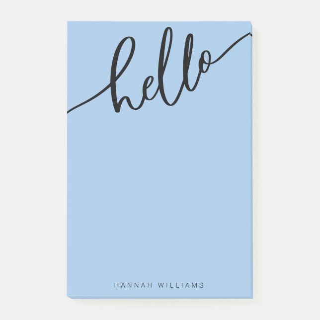 HELLO Ajouter votre nom Post-it Notes (Devant)