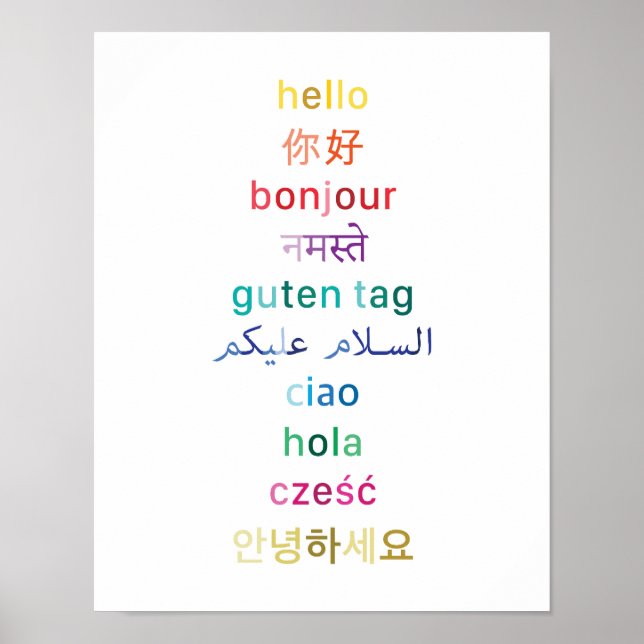 "Hello" aus der ganzen Welt - 11x14 Poster (Vorne)