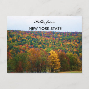 HELLO AUS NEW YORK STAAT IM HERBST Postkarte