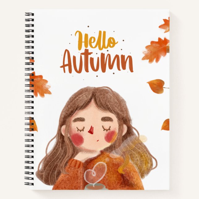Hello Autumn Spiral Notebook - Cozy & Creative Notizbuch (Vorderseite)