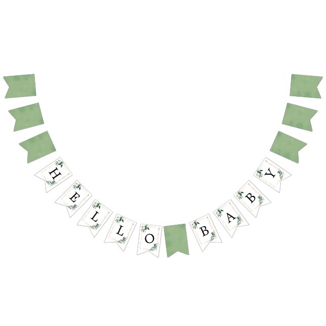 Hello Baby - Bannière de Bunting Baby shower (Tout)