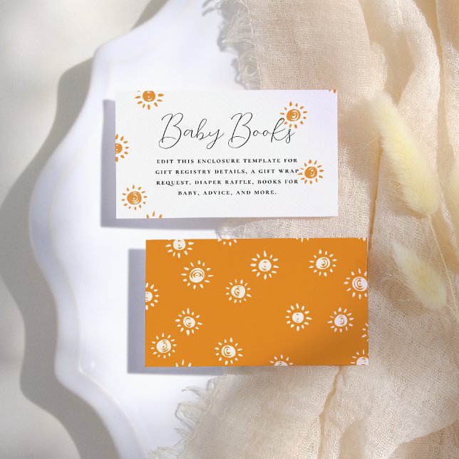 Hello Baby | Boho Sunshine Baby Dusche Begleitkarte (Von Creator hochgeladen)
