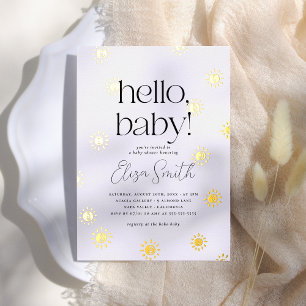 Hello Baby Boho Sunshine Baby Shower Folieneinladung