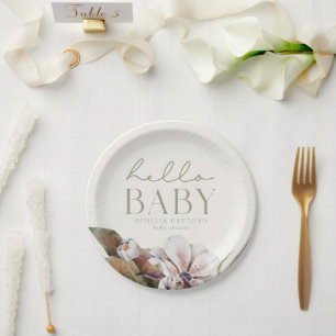 HELLO BABY Botanische Ebene und Elfenbeinküste i Pappteller