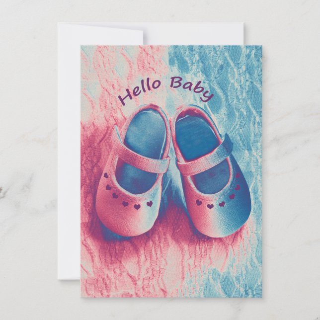 Hello Baby - charmant Invitation (Devant)