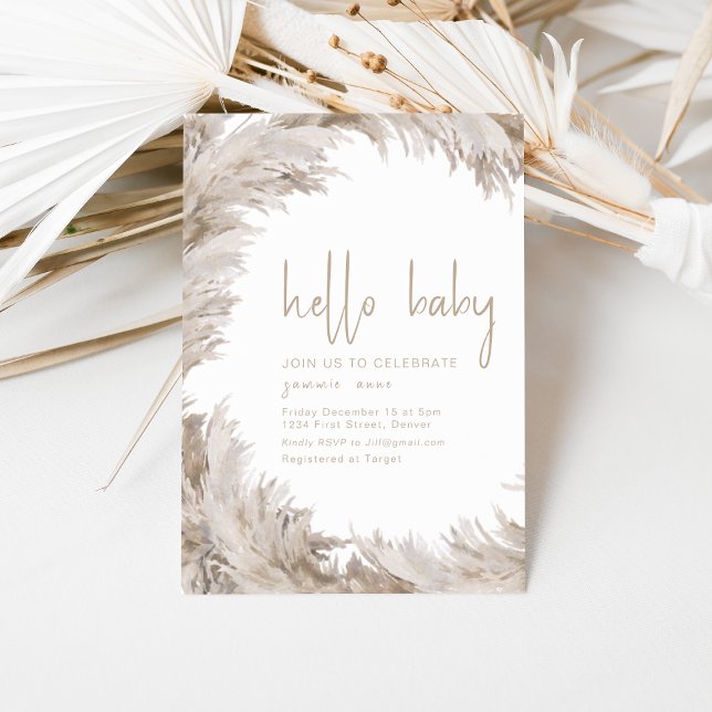 Hello Baby Dusche Party Einladung Template (Von Creator hochgeladen)