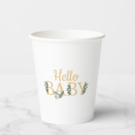 Hello Baby Eucalyptus Pappbecher