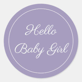 Hello Baby Girl New Baby Sticker